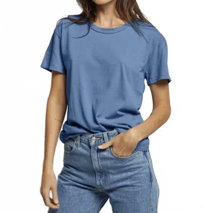 Perfectwhitetee Harley Short Sleeve Boxy Crew Tee In Carolina Blue