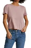 PERFECTWHITETEE HARLEY SHORT SLEEVE BOXY CREW TEE IN MAUVE