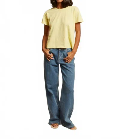 Perfectwhitetee Harley Short Sleeve Shirt In Banana In Yellow