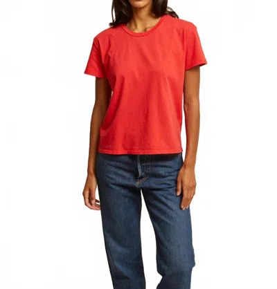 Perfectwhitetee Harley Short Sleeve Tee In Poppy Red