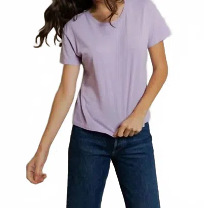 Perfectwhitetee Cher Ringspun Tee In Ultraviolet In Purple