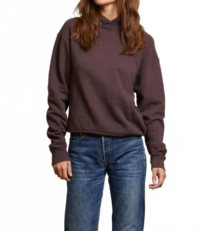 Perfectwhitetee Heart Fleece Pullover Hoodie In Cocoa In Brown