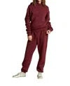 Perfectwhitetee Heart Fleece Pullover Hoodie In Cranberry In Pink