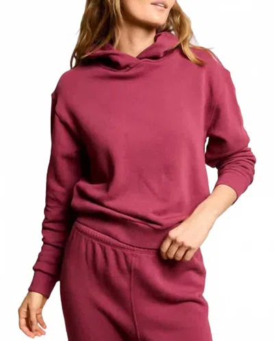 Perfectwhitetee Heart Hoodie In Burgundy