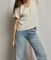Perfectwhitetee Hendrix Basic V Neck Tee In Sugar In White