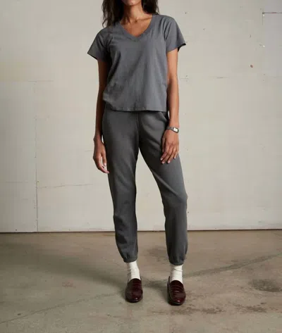 Perfectwhitetee Johnny French Terry Easy Sweatpant In Charcoal In Blue