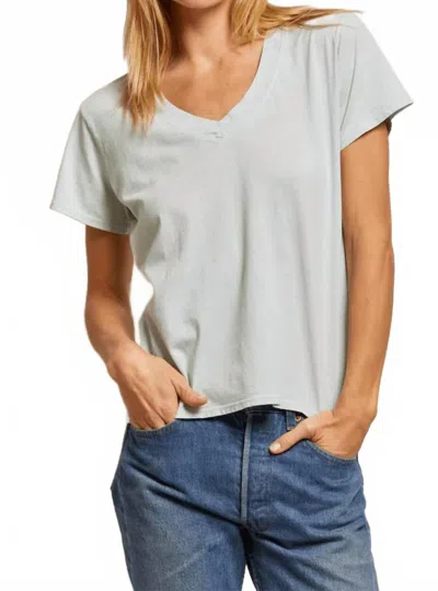 Perfectwhitetee Hendrix Boxy V-neck Tee In Mint In Green