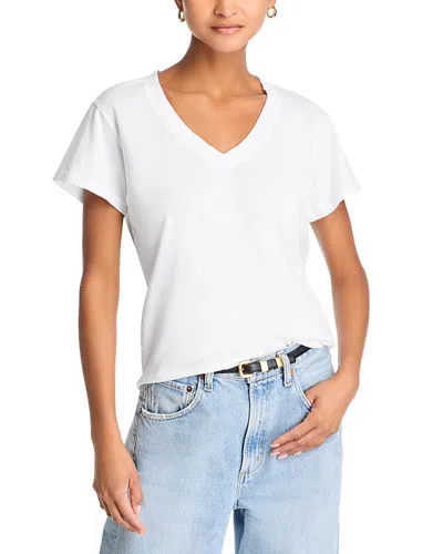 Perfectwhitetee Hendrix V Neck Tee In White