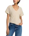 Perfectwhitetee Hendrix V Neck Tee In Neutral