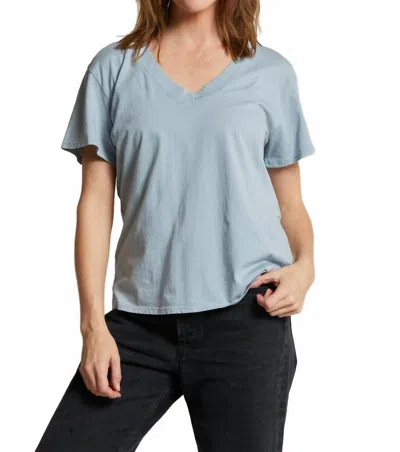 Perfectwhitetee Hendrix V-neck Tee In Mountain Blue