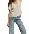 Perfectwhitetee Hendrix V Neck Tee In Sugar In Gray