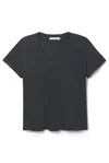 Perfectwhitetee Hendrix V-neck Tee In True Black In Black