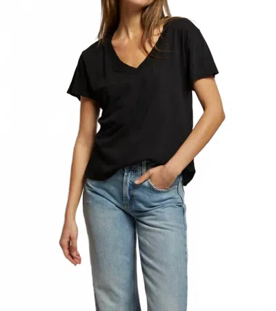 Perfectwhitetee Hendrix V Neck Tee In True Black