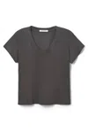 Perfectwhitetee Fleece Long Sleeve V Neck Sweatshirt In Black