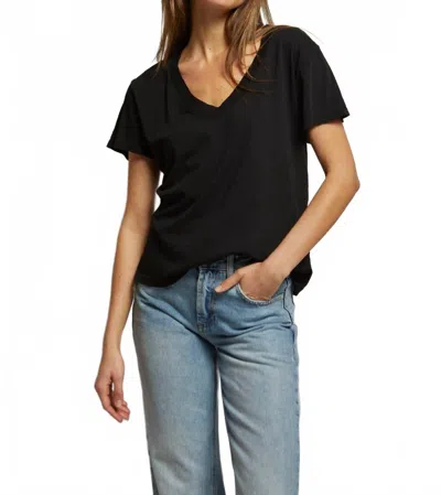 Perfectwhitetee Hendrix V-neck Tee In Vintage Black