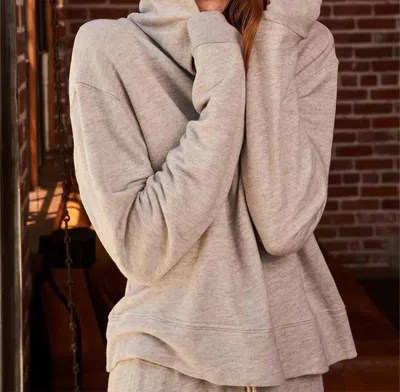 Perfectwhitetee Iggy French Terry Hoodie In Heather Grey