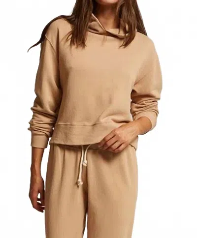 Perfectwhitetee Iggy Terry Hoodie In Dune In Brown