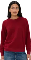 Perfectwhitetee Inside Out Fleece Long Sleeve Shrunken Crewneck Sweatshirt Maple In Red