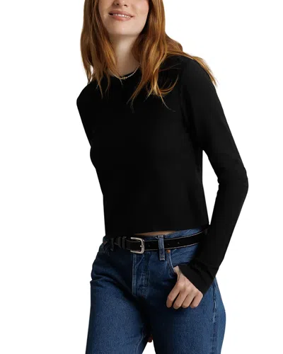 Perfectwhitetee Ivanna Micro Modal Cashmere Rib Long Sleeve Top In Multi