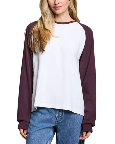 Perfectwhitetee Jacky Cotton Jersey Long Sleeve Crewneck Baseball Tee In Green