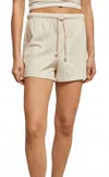 Perfectwhitetee Layla French Terry Sweat Short In Sugar In Neutral