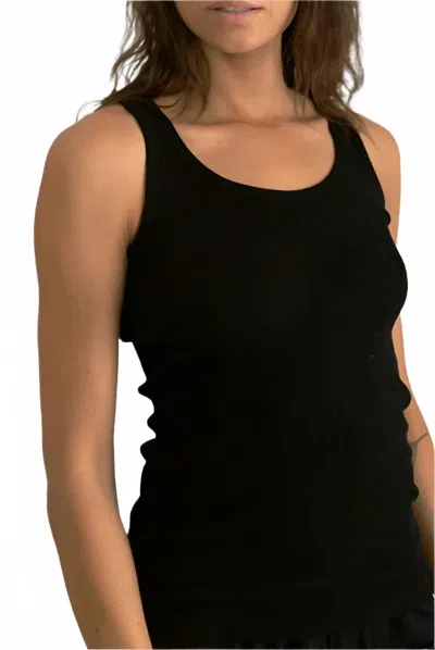 Perfectwhitetee Jagger Layering Tank In True Black