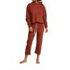 Perfectwhitetee Jamaica Beach Fleece Pant In Rust