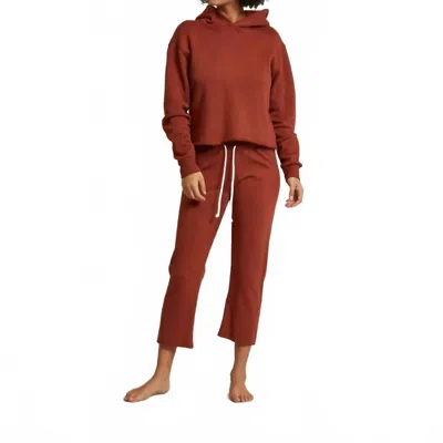 Perfectwhitetee Jamaica Beach Fleece Pant In Rust In Multi