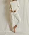 Perfectwhitetee Jamaica Beach Fleece Straight Leg Sweatpant In Bright Ivory In Multi