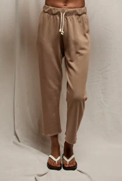 Perfectwhitetee Jamaica Beach Fleece Pants In Mocha In Brown