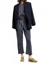 Perfectwhitetee Jamaica Cropped Leg Sweatpant In Night In Blue