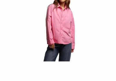 Perfectwhitetee James Button Down Shirt In Pink Bloom
