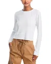 Perfectwhitetee Jamie Long Sleeve Crewneck Tee In White