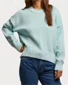 Perfectwhitetee Janet Cotton Crewneck Sweater In Iced Aqua In Green