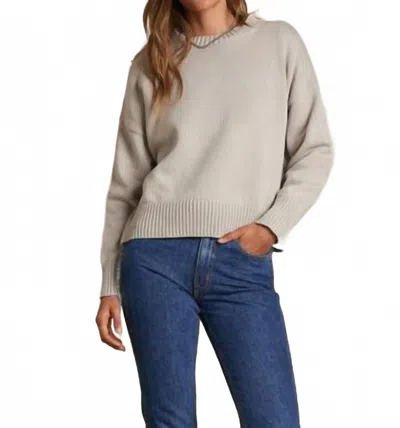Perfectwhitetee Janet Cotton Sweater In Silver In Neutral