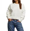 Perfectwhitetee Janet Crewneck Sweater In White In White