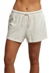 Perfectwhitetee Layla French Terry Sweat Short In Sugar In White
