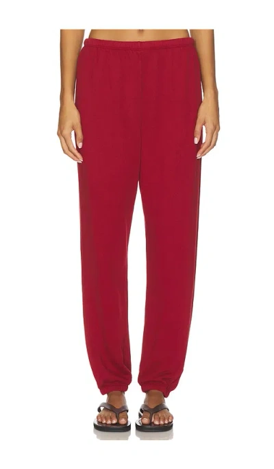 Perfectwhitetee Johnny Easy Sweatpant In Burgundy