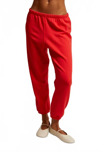 Perfectwhitetee Johnny French Terry Sweatpants In Poppy Red
