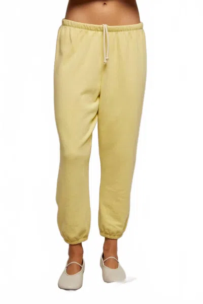 Perfectwhitetee Johnny Fr Terry Sweatpants In Banana In Yellow
