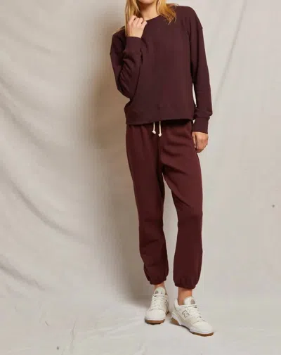 Perfectwhitetee Johnny French Terry Easy Sweatpant In Blackberry In Multi