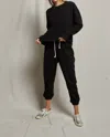 Perfectwhitetee Johnny French Terry Easy Sweatpant In True Black