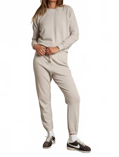 Perfectwhitetee Johnny French Terry Easy Sweatpants In Silver In White
