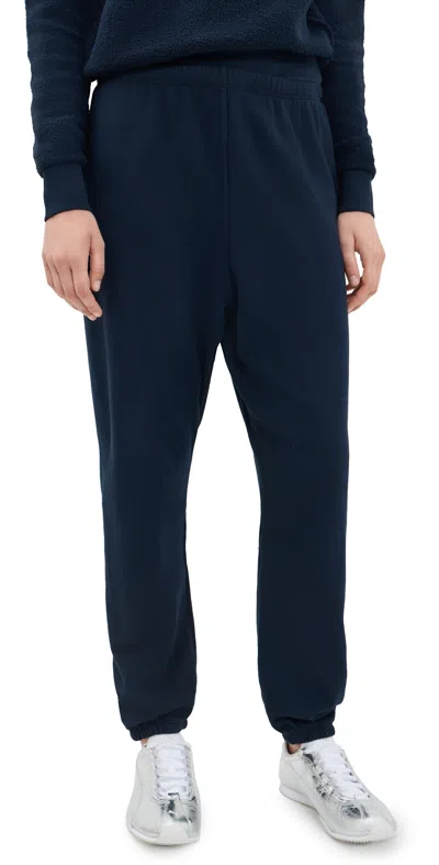 Perfectwhitetee Johnny French Terry Easy Sweatpants Navy In Blue