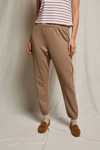 Perfectwhitetee Johnny French Terry Jogger In Mocha In Brown