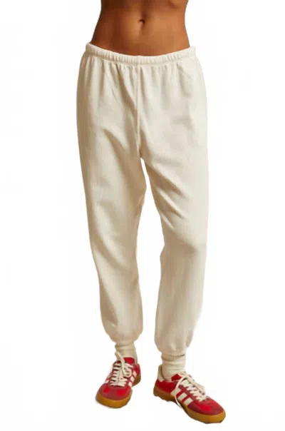 Perfectwhitetee Johnny French Terry Sweatpant In Bright Ivory In White