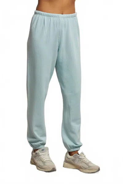 Perfectwhitetee Johnny French Terry Sweatpant In Iced Aqua In Blue