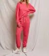 Perfectwhitetee Johnny French Terry Sweatpants In Pink Bloom