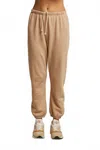 Perfectwhitetee Johnny French Terry Sweatpant In Sand Dune In Brown
