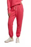 Perfectwhitetee Johnny French Terry Sweatpants In Pink Bloom In Red